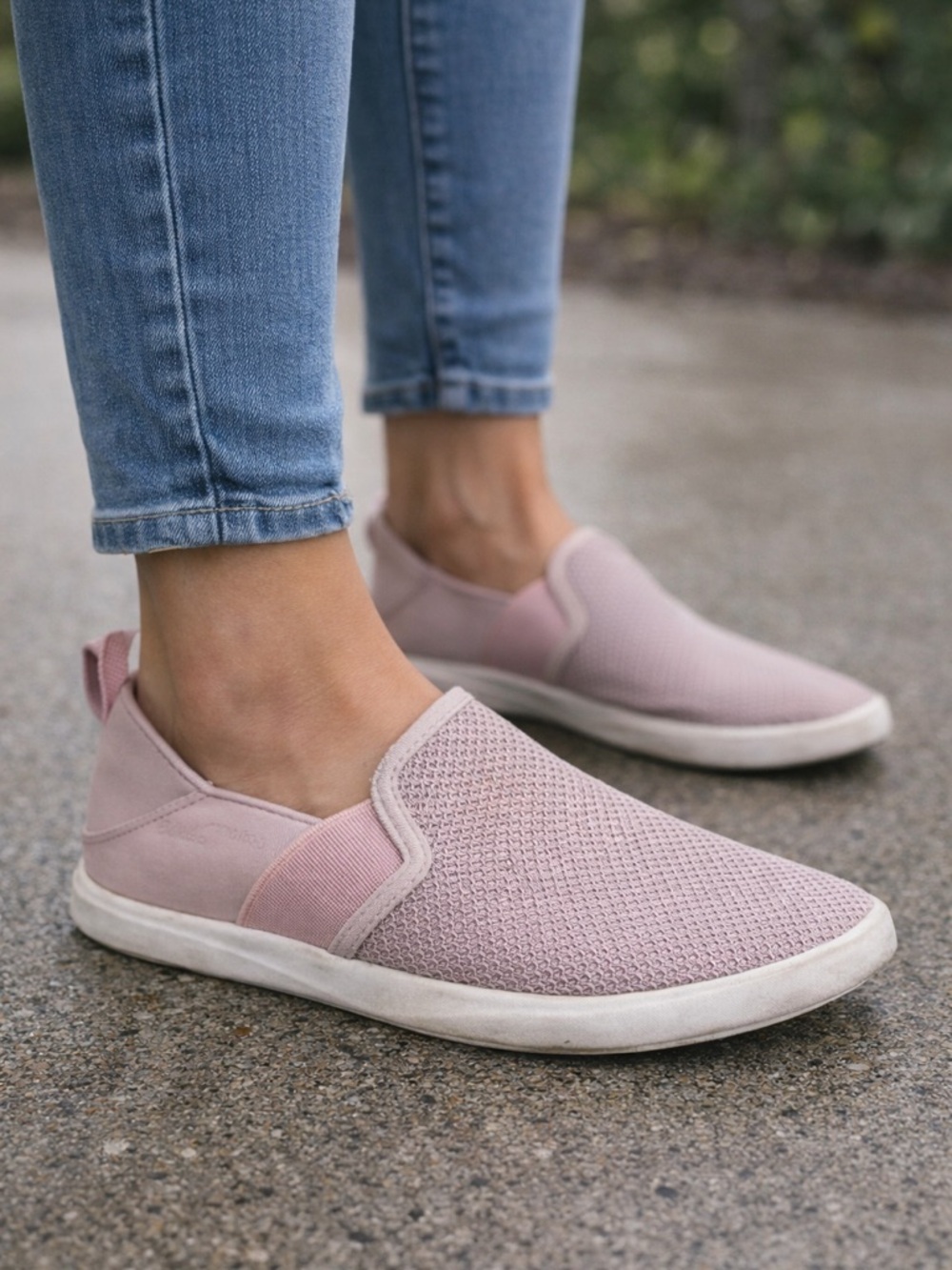 OluKai Haleiwa Slip On Sneakers Women’s 6 Pink Mesh Casual Shoes